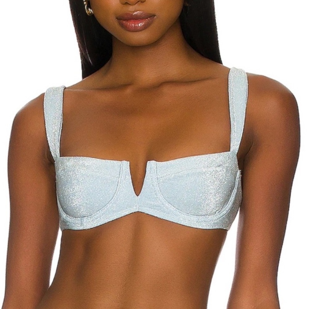 Monday swimwear Clovelly Bikini Top Powder Blue L